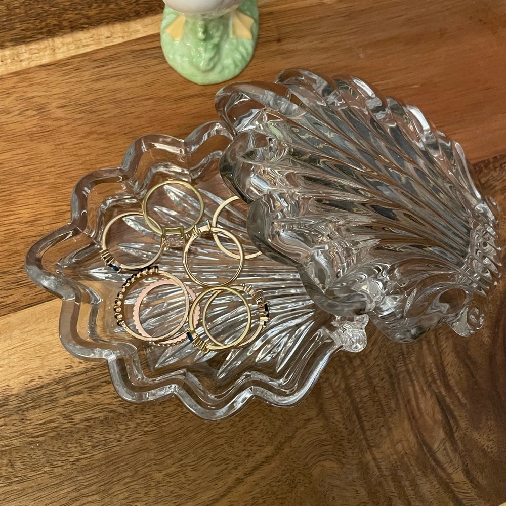 Vintage Gorham Crystal - Scalloped Shell